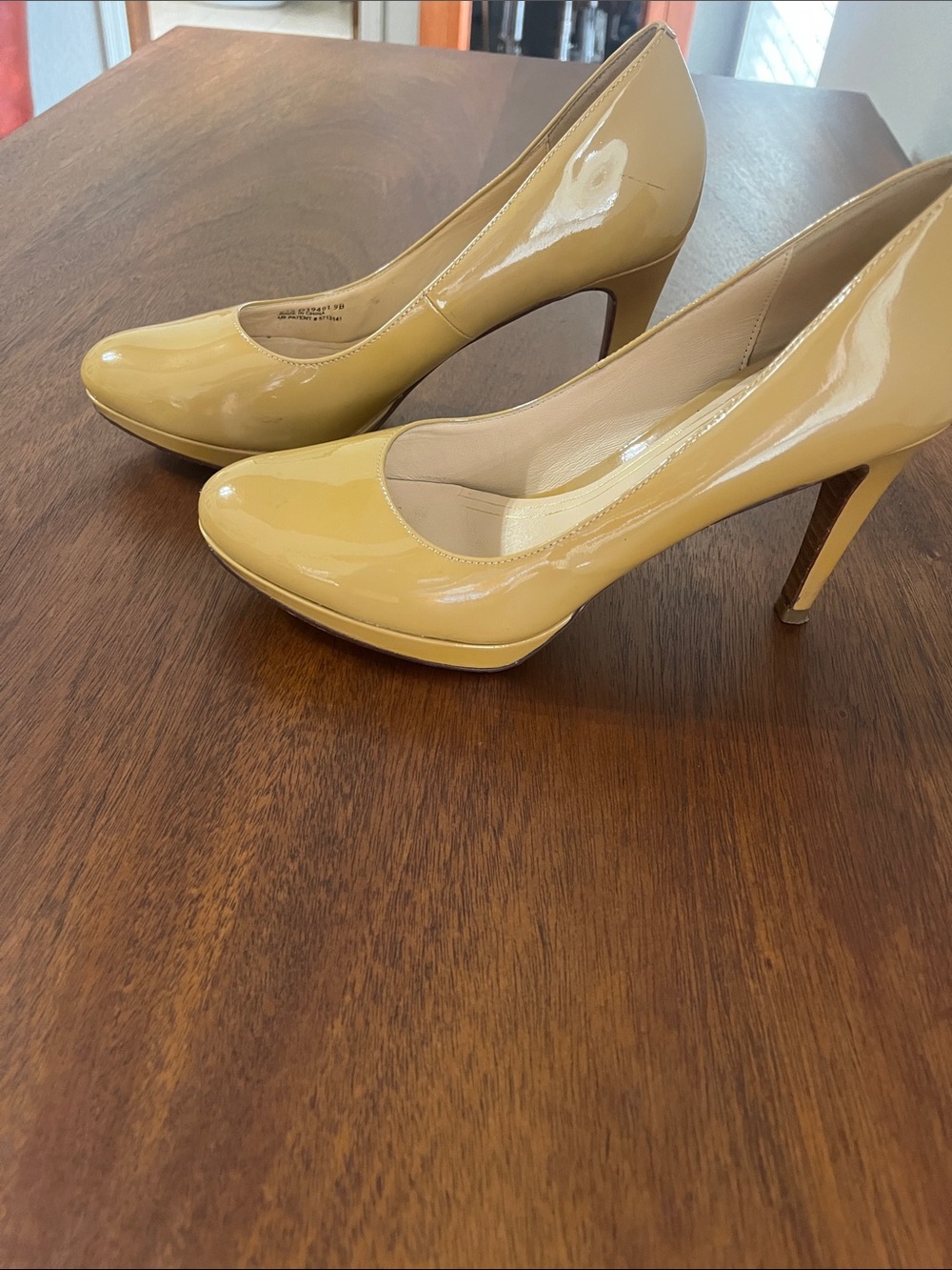 Cole Hann Glossy Nude Patent 3” Platform Pumps - Picture 3 of 10